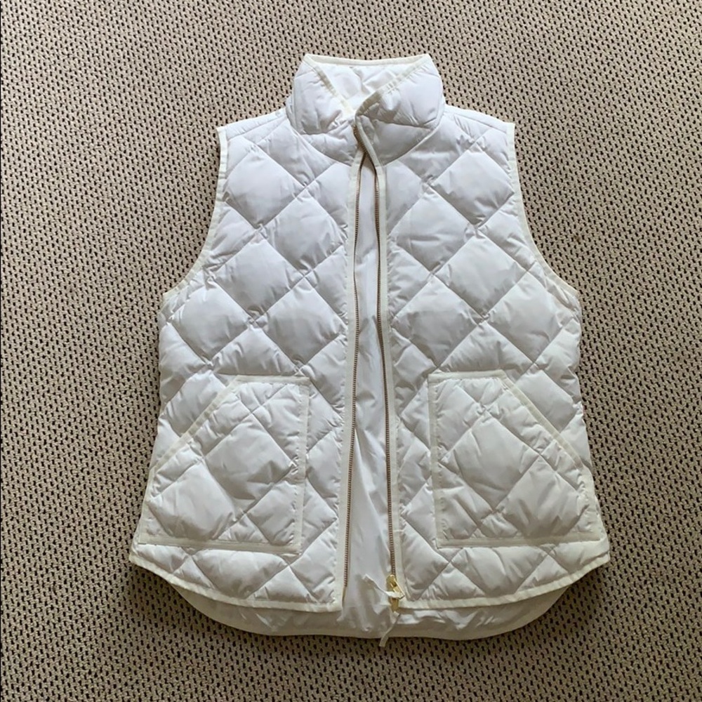 JCrew White down vest